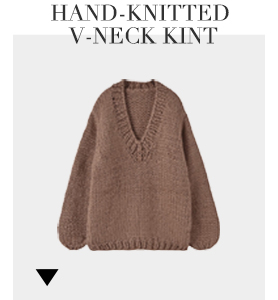 HAND-KNITTED V-NECK KNIT