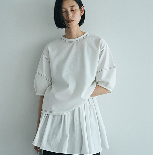 COCOON SKIRT WITH SUSPENDERS