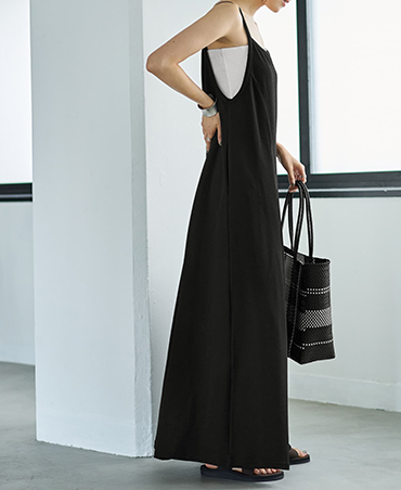 COCOON SKIRT WITH SUSPENDERS