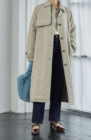 新品タグ付き　スタイルデリ　中綿コート スタイルデリ STYLE DELI 機能中綿ロングコート （ブラウン