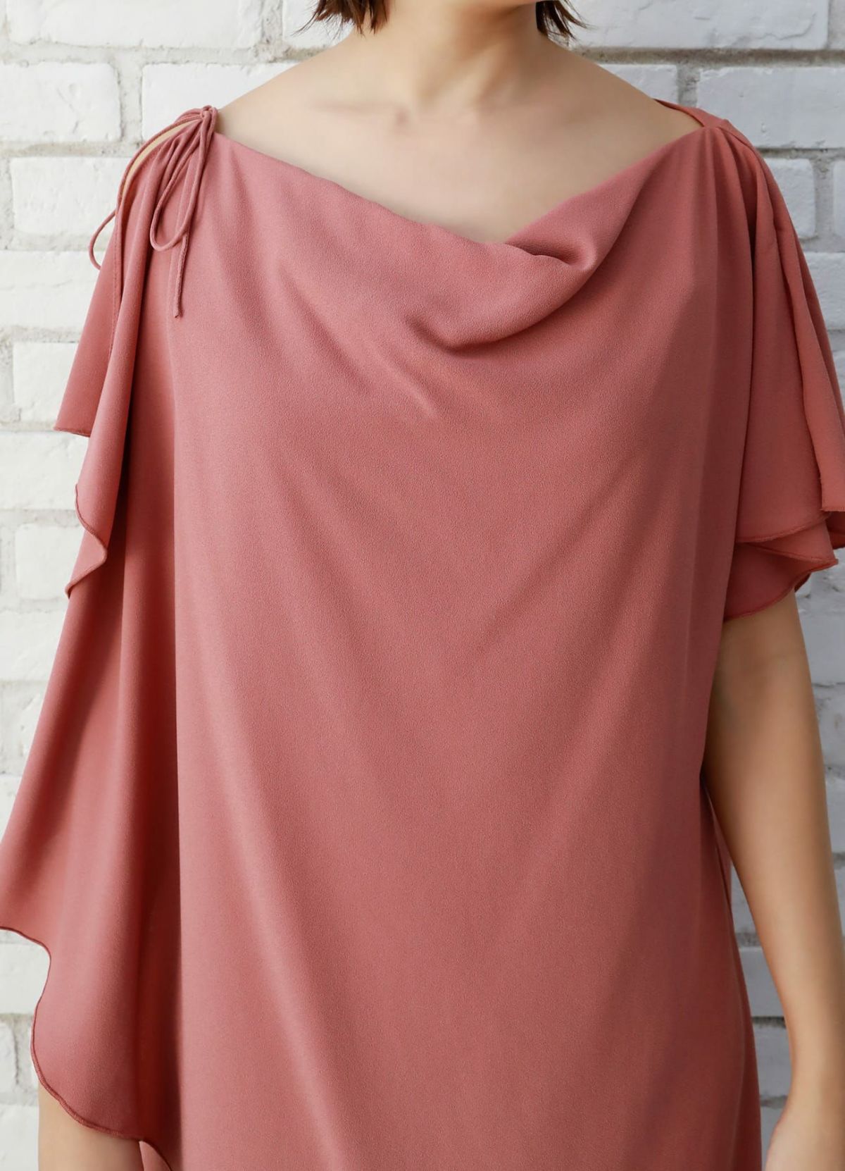 着用イメージ 157cm ダークピンク