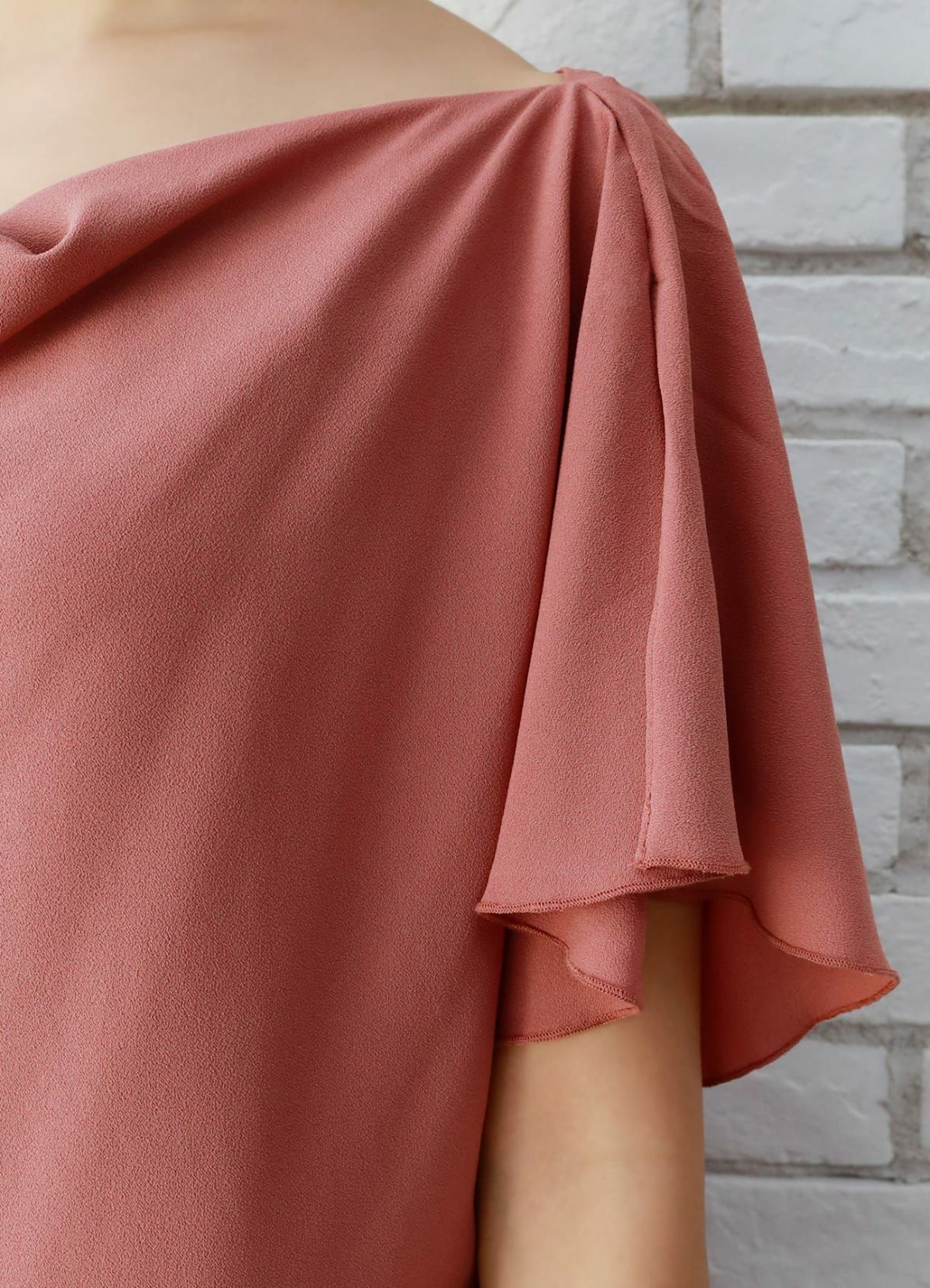 着用イメージ 157cm ダークピンク