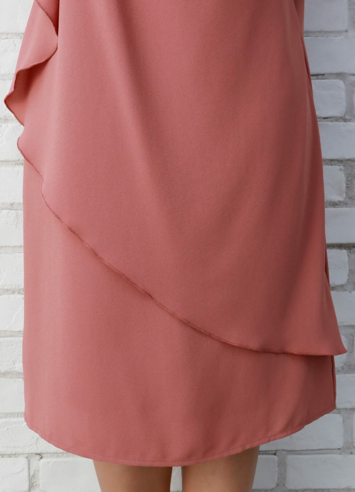 着用イメージ 157cm ダークピンク