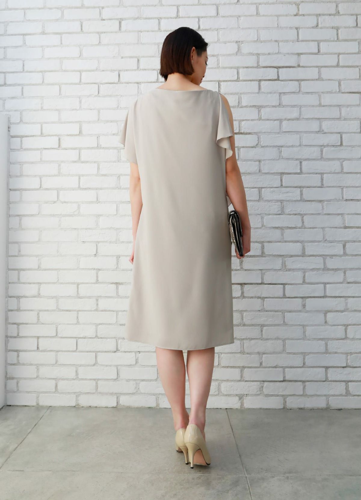 着用イメージ 167cm ライトグレージュ