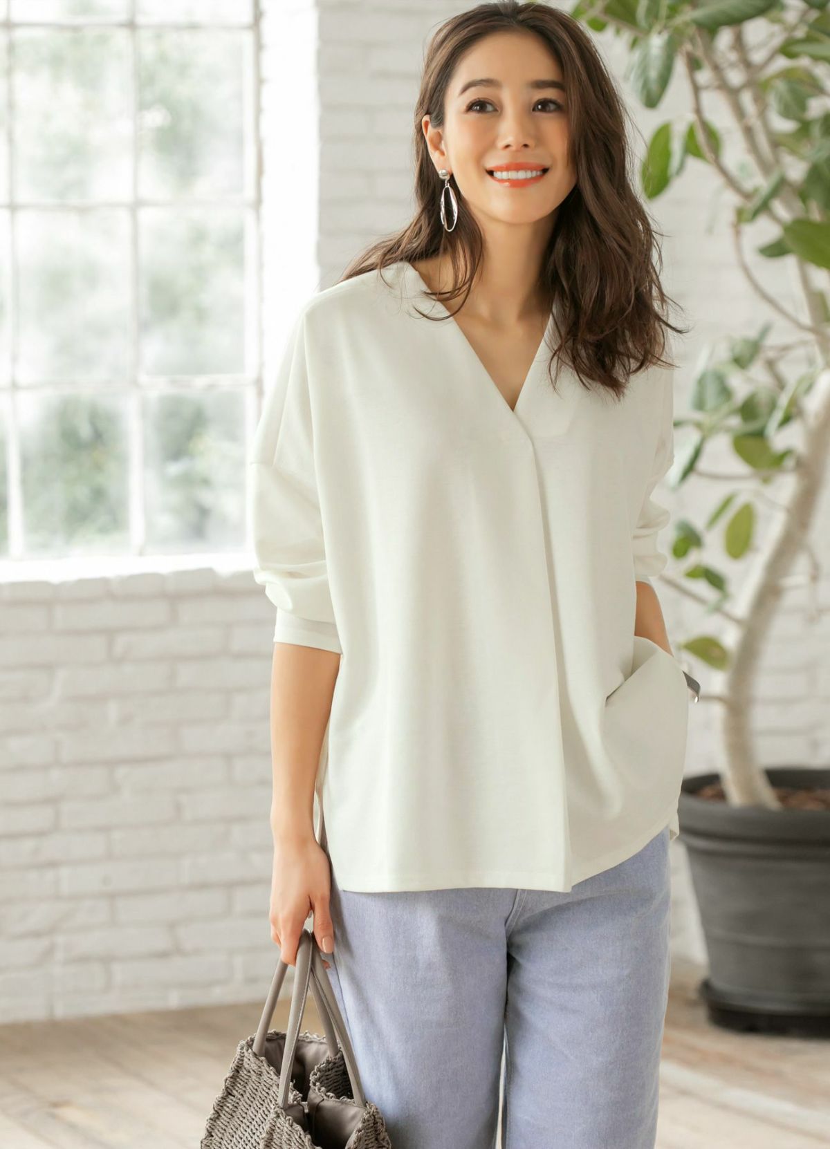 着用イメージ 166cm シルバー