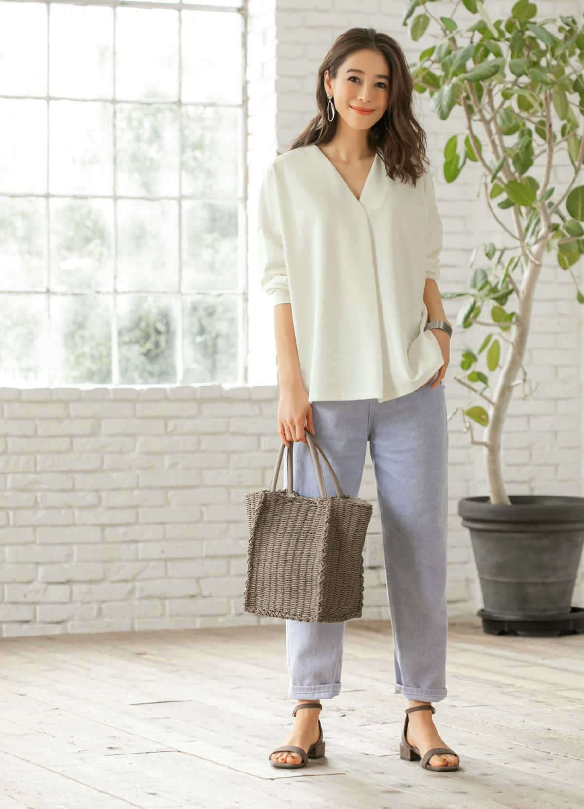 着用イメージ 166cm シルバー