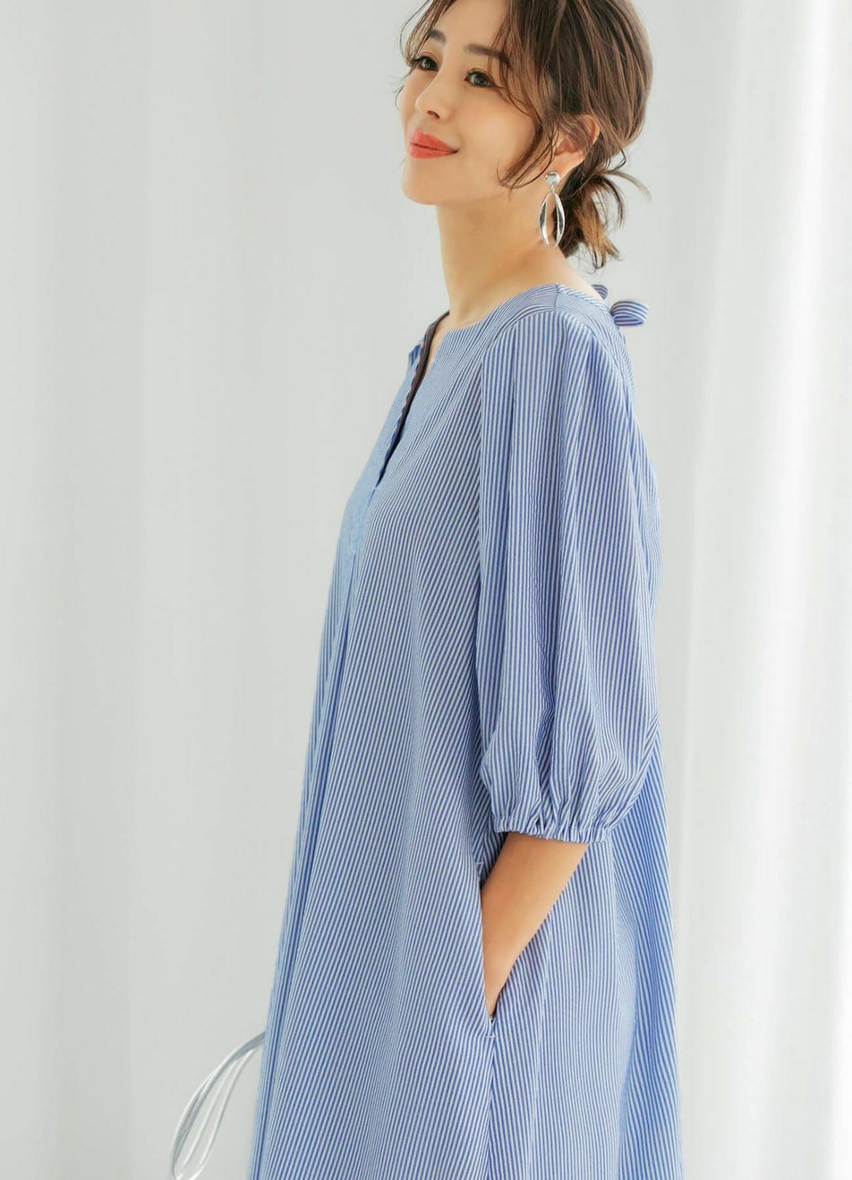 着用イメージ 166cm シルバー