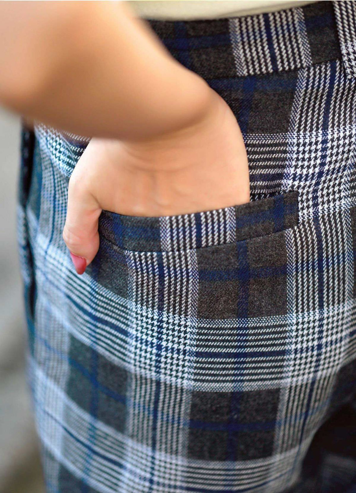 着用イメージ 157cm ブルーミックス 着用サイズ S