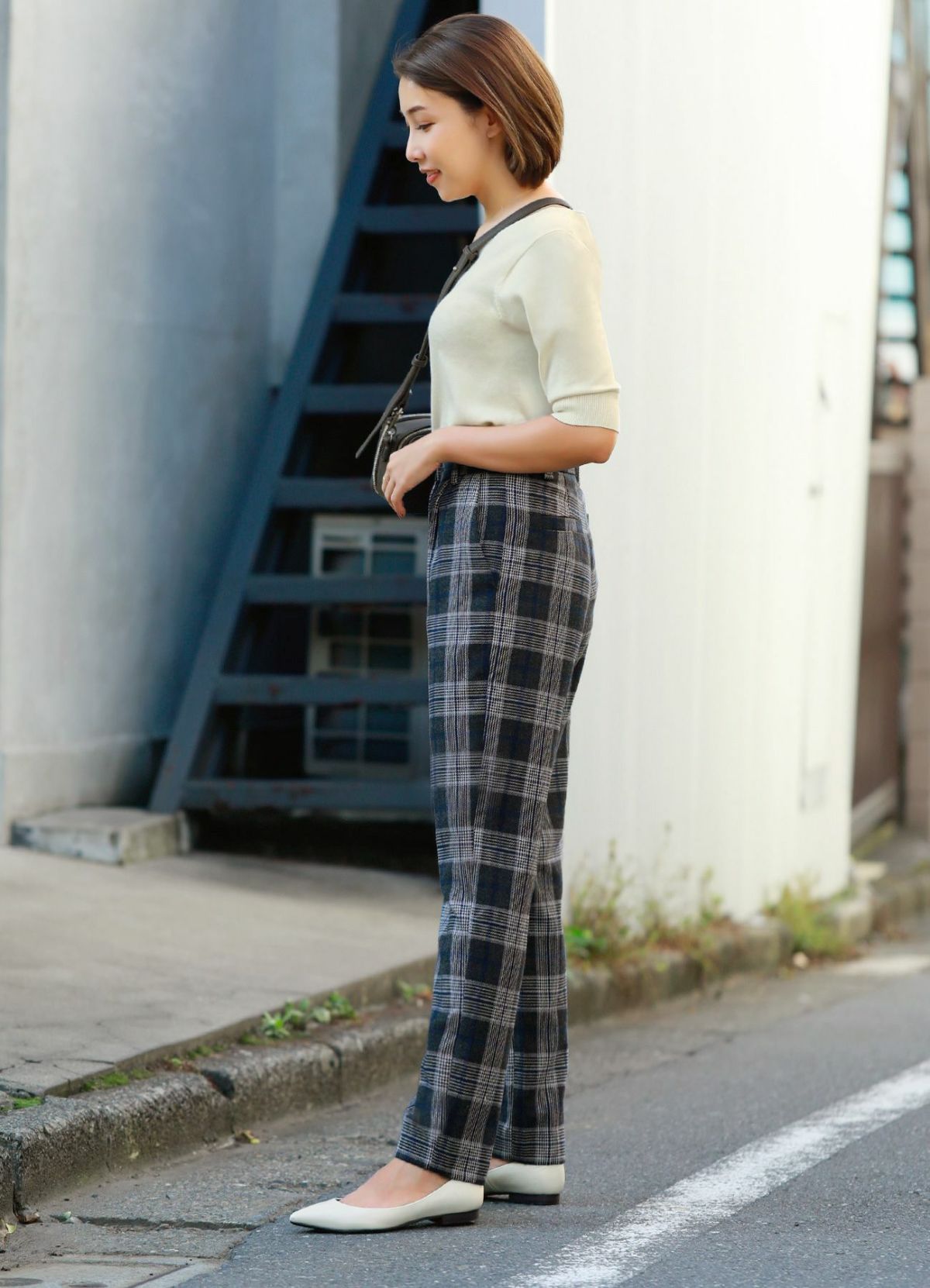 着用イメージ 157cm ブルーミックス 着用サイズ S