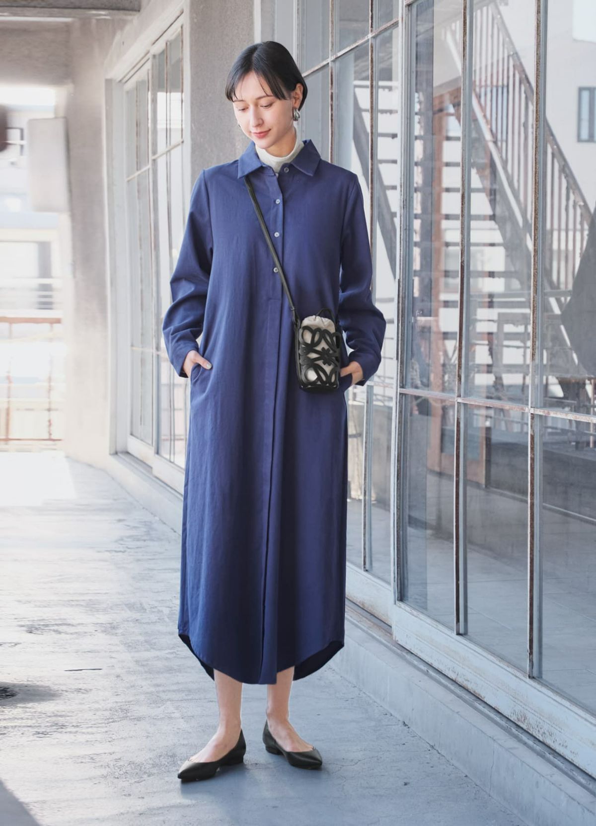 着用イメージ 168cm ブラック