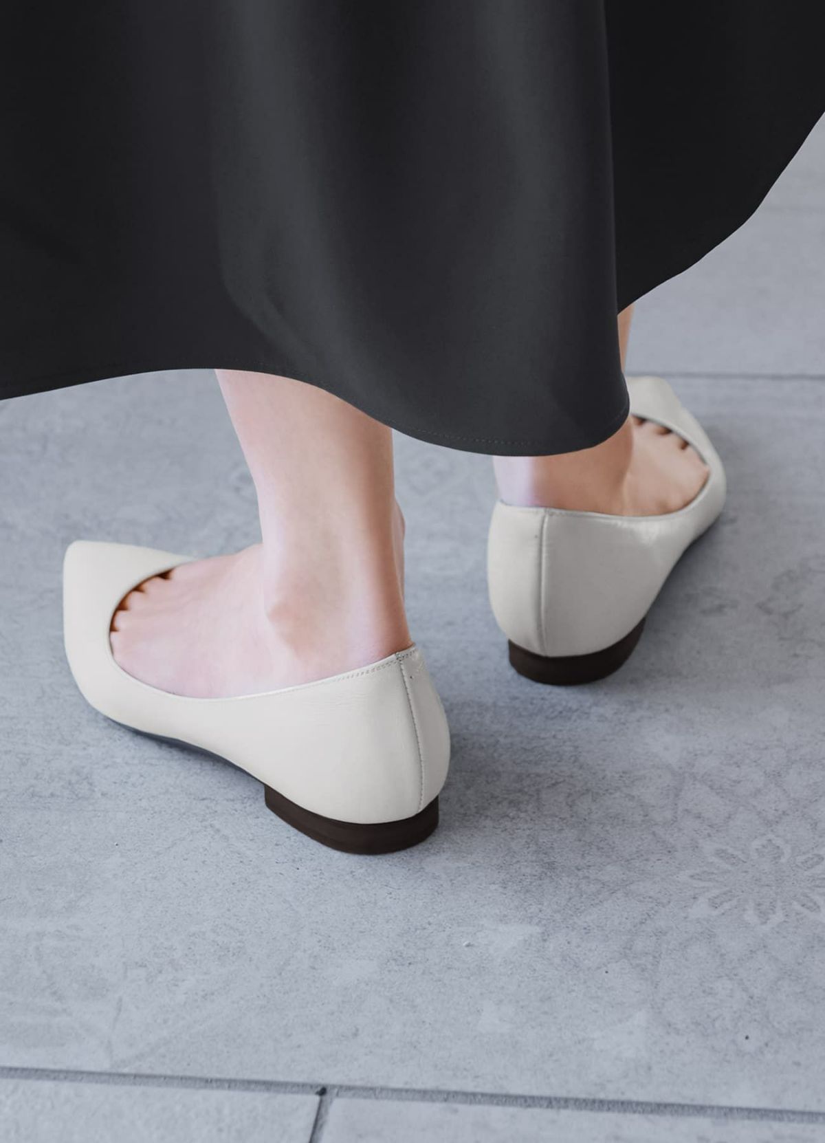 着用イメージ 168cm グレイッシュホワイト