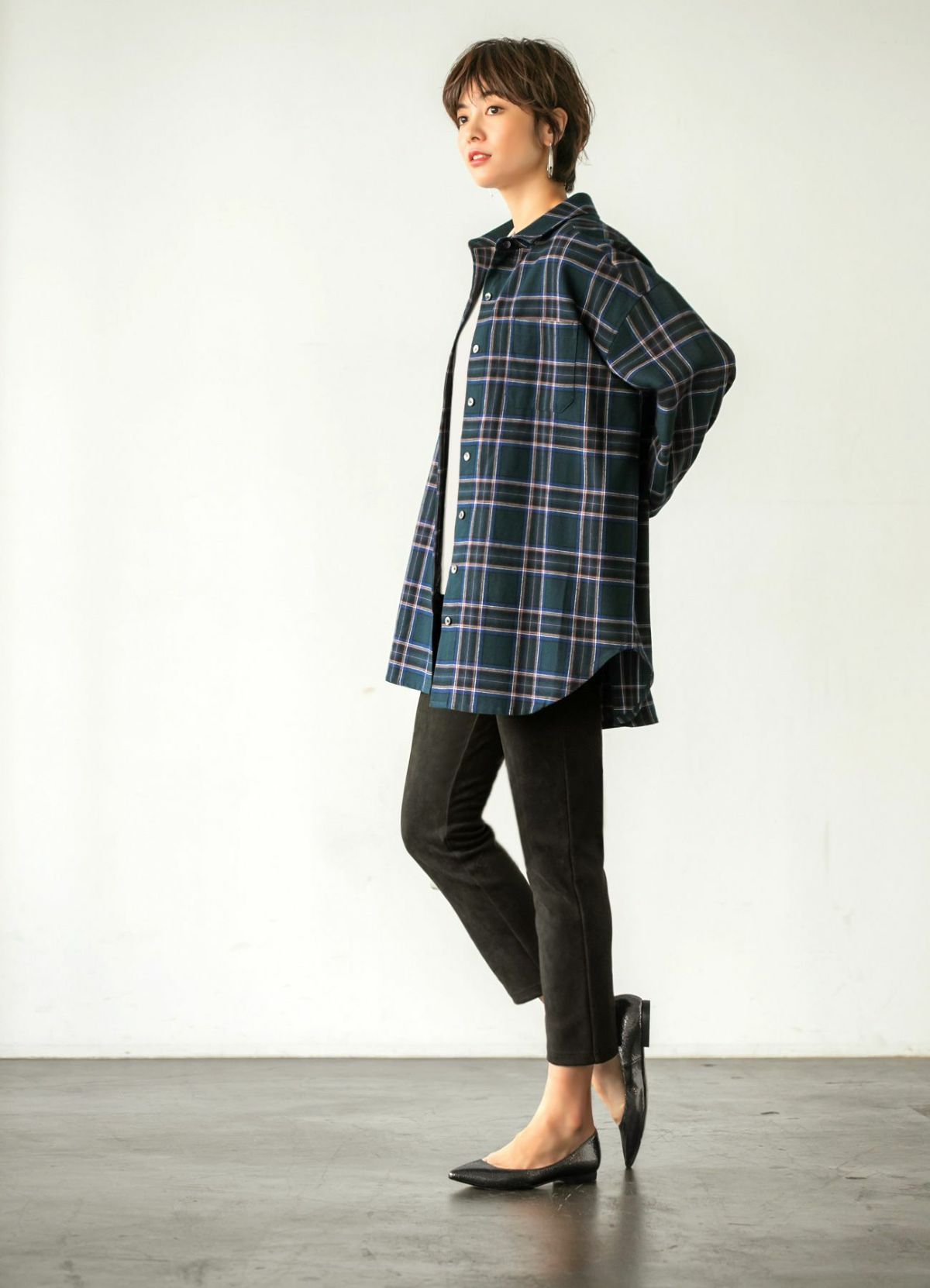 着用イメージ 168cm メタリック