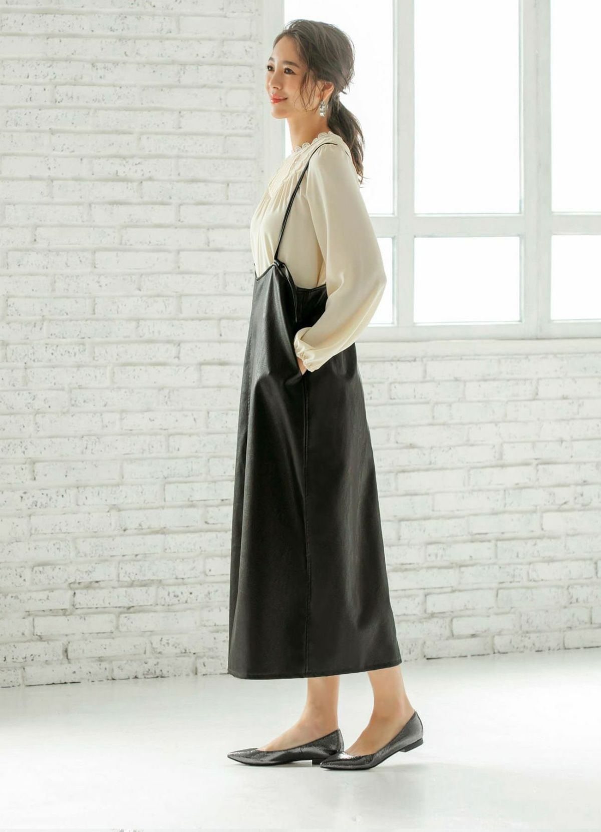 着用イメージ 166cm メタリック