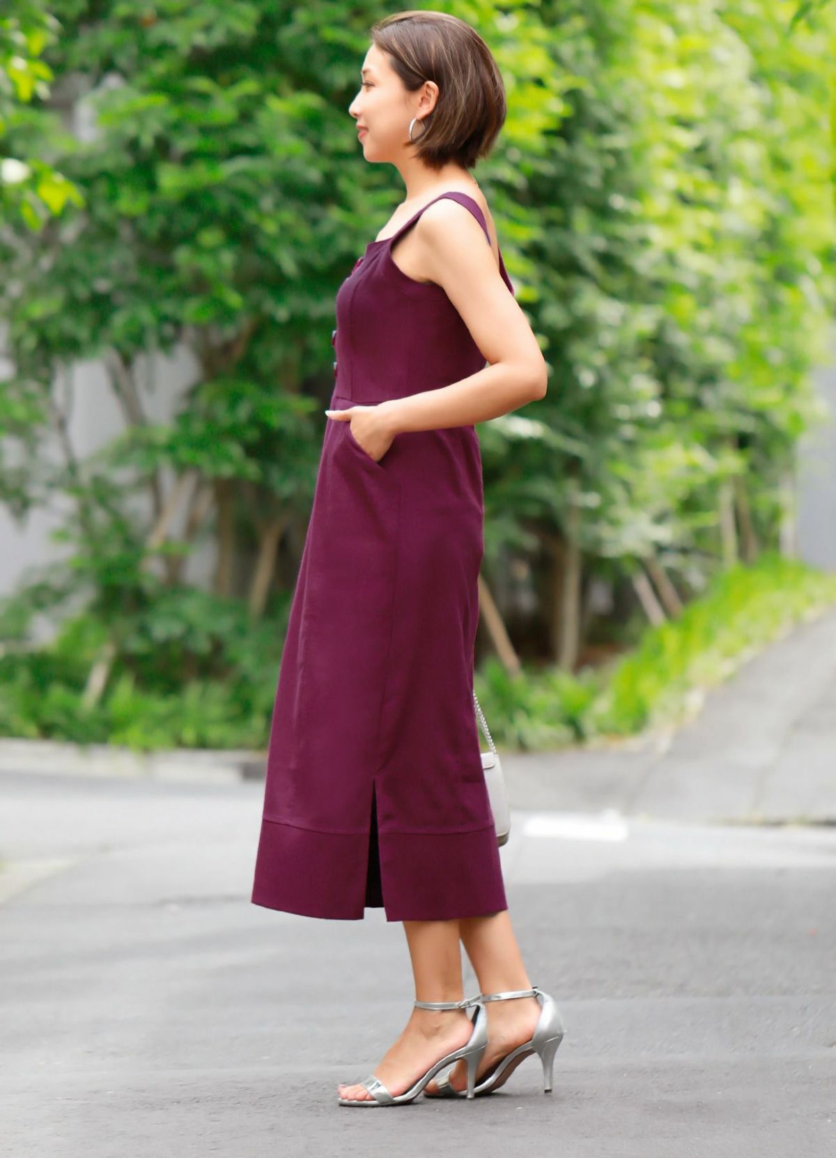 着用イメージ 157cm 着用サイズ S パープル