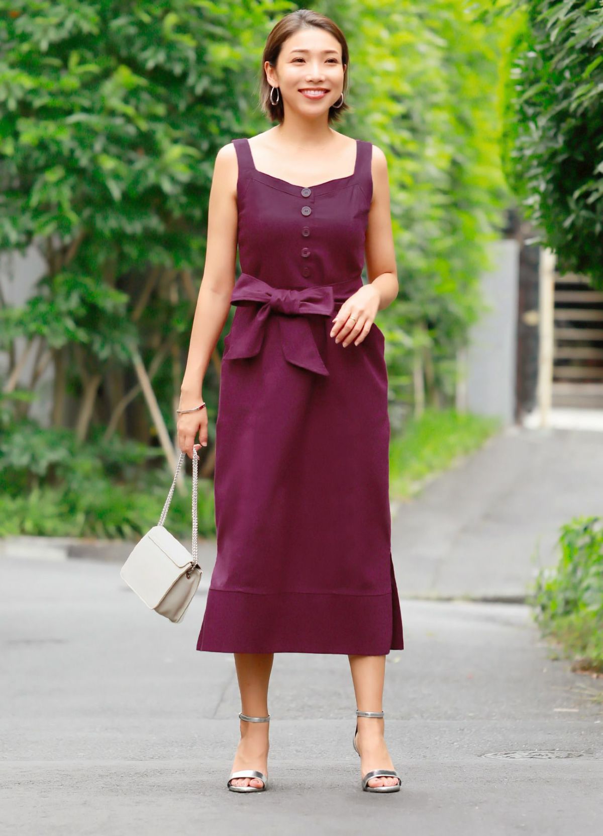 着用イメージ 157cm 着用サイズ S パープル