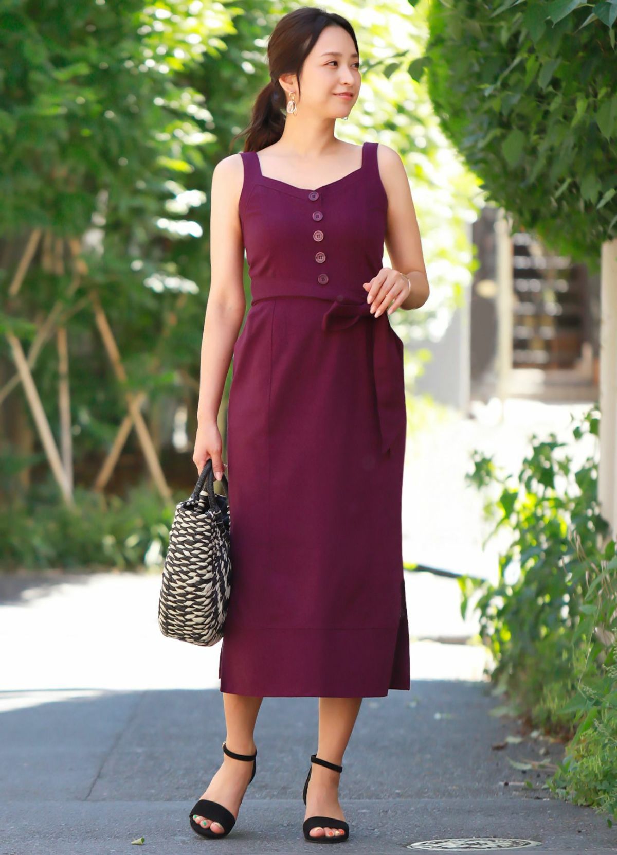 【LUXE】リネン混リゾートサマードレス【OUTLET】