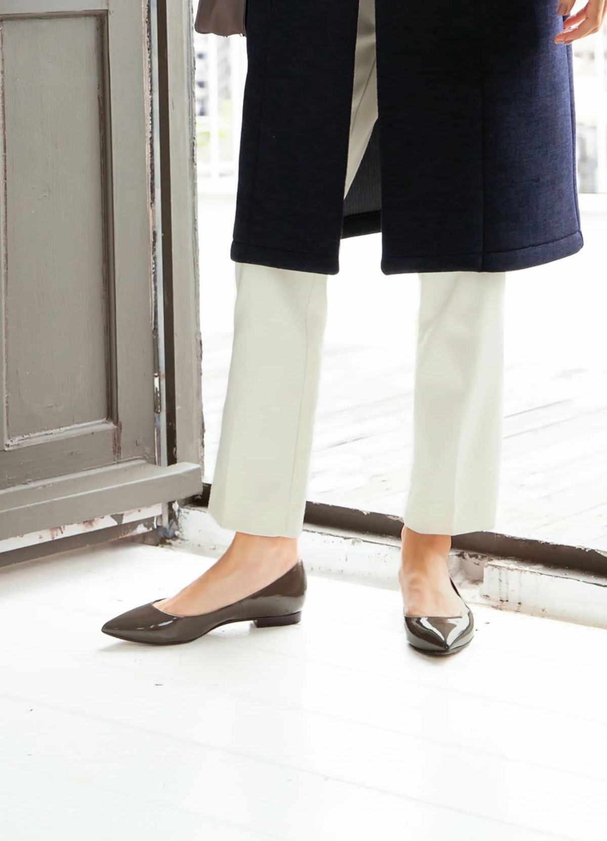 着用イメージ 166cm セピアグレー