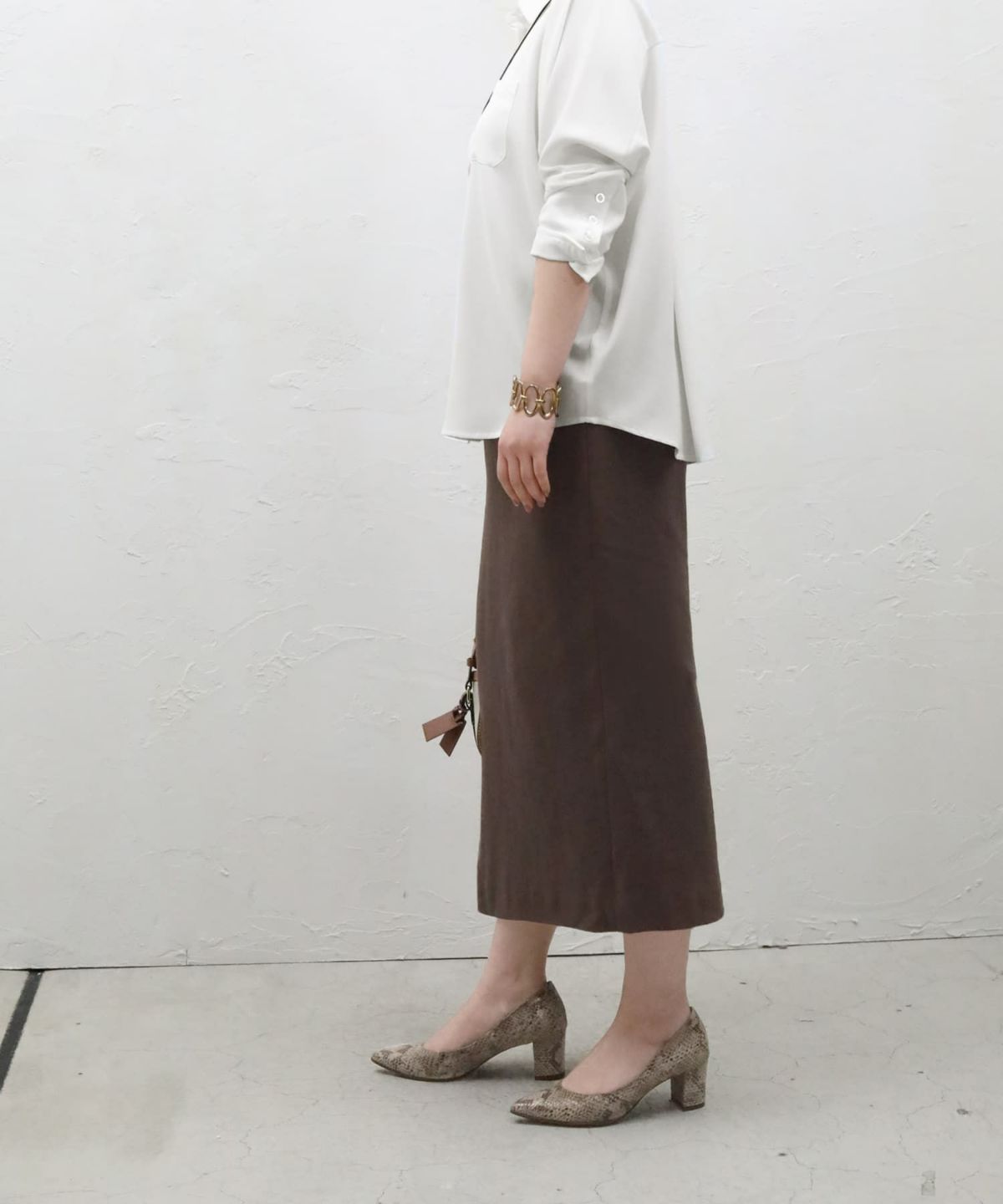 着用イメージ 159㎝　Sサイズ　ニュアンスブラウン