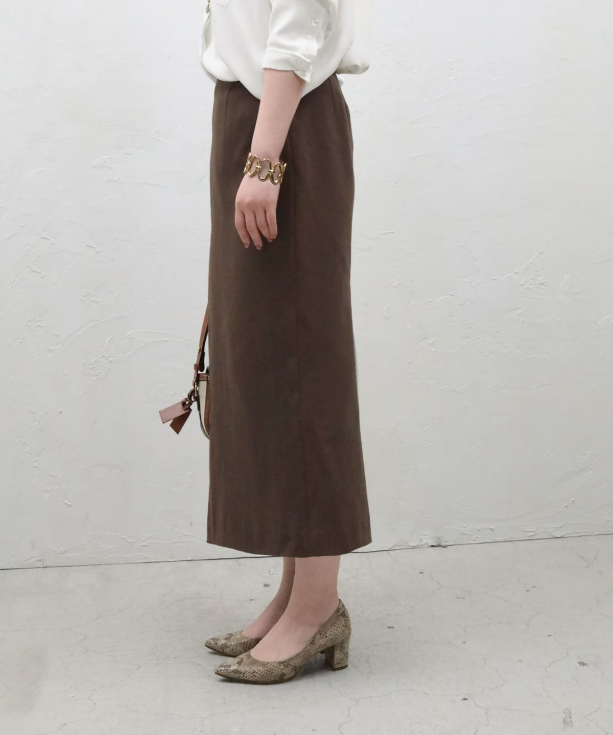 着用イメージ 159㎝　Sサイズ　ニュアンスブラウン