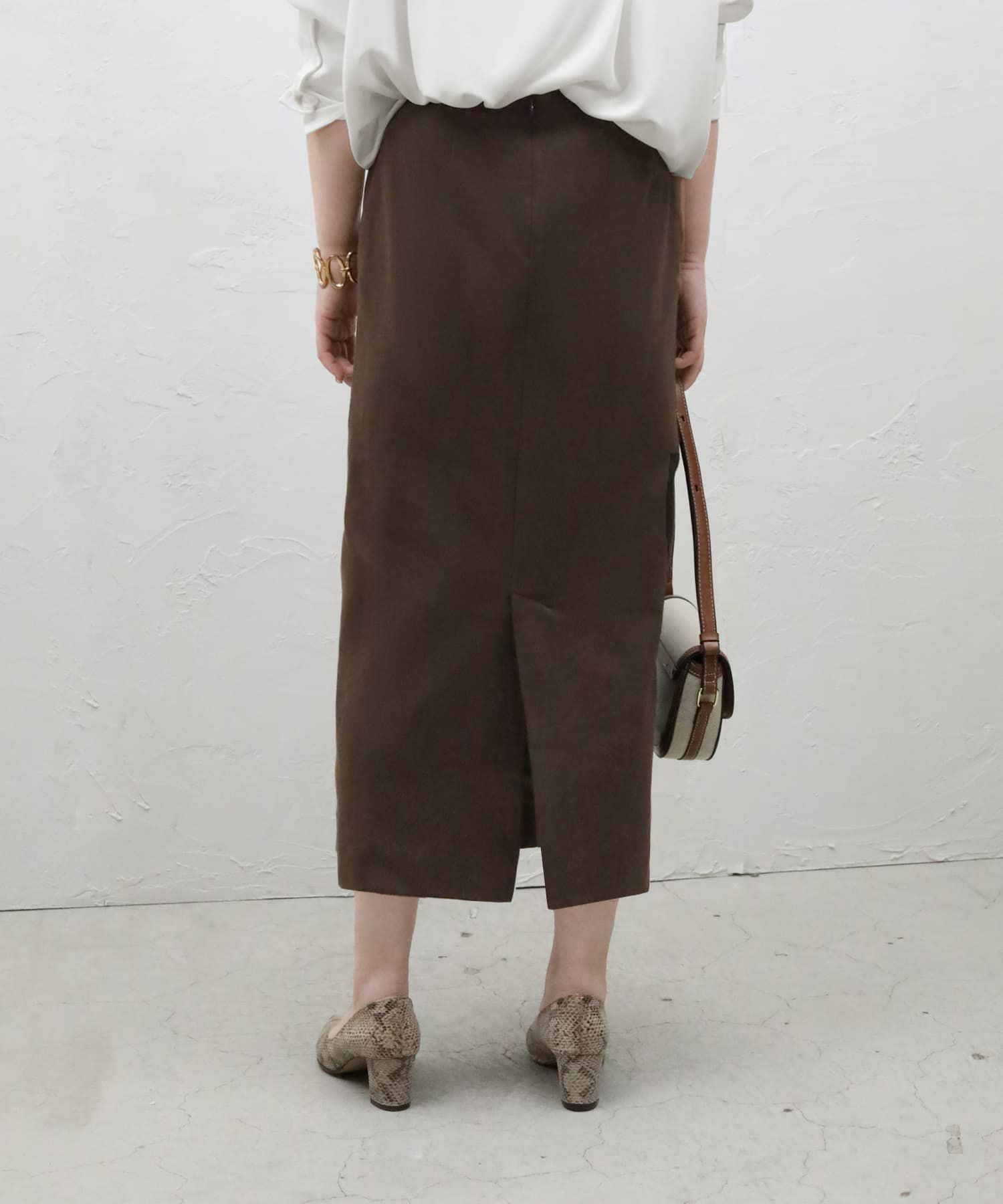 着用イメージ 159㎝　Sサイズ　ニュアンスブラウン