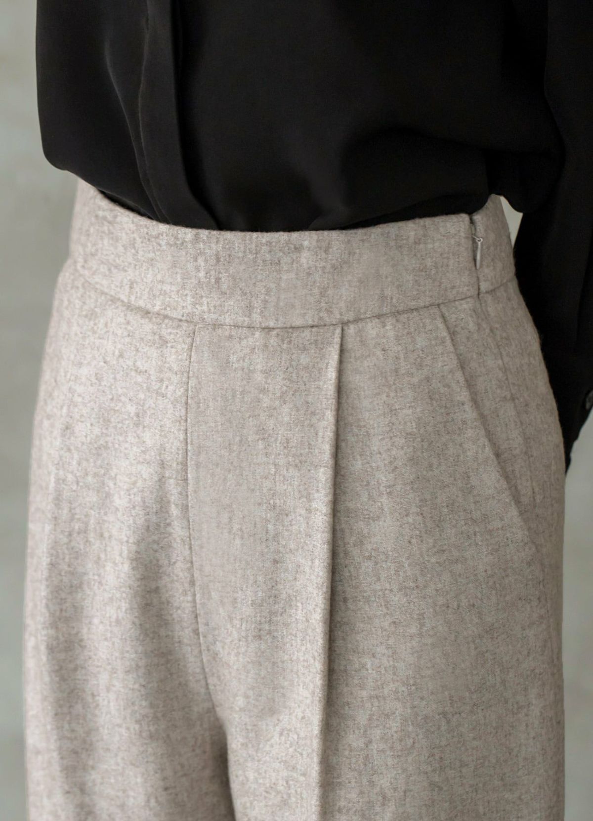 着用イメージ 170cm 着用サイズ S-02 グレージュミックス