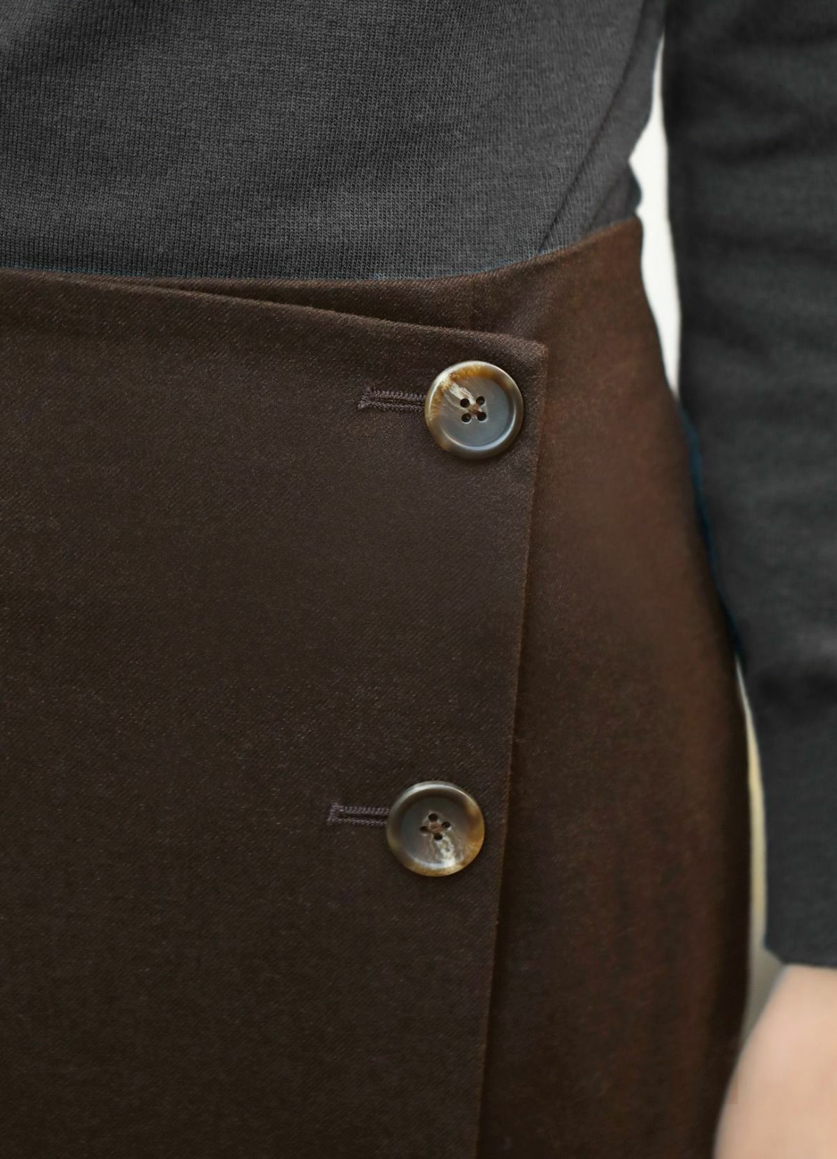 着用イメージ 167cm ブラウン 着用サイズ S