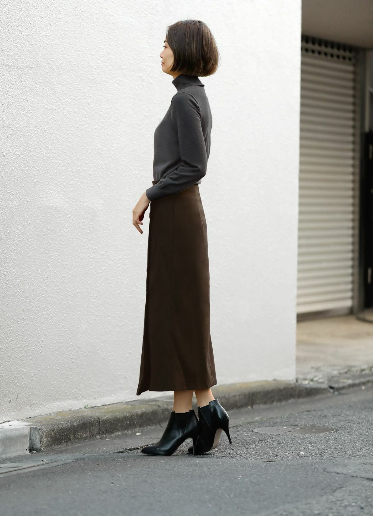 着用イメージ 167cm ブラウン 着用サイズ S