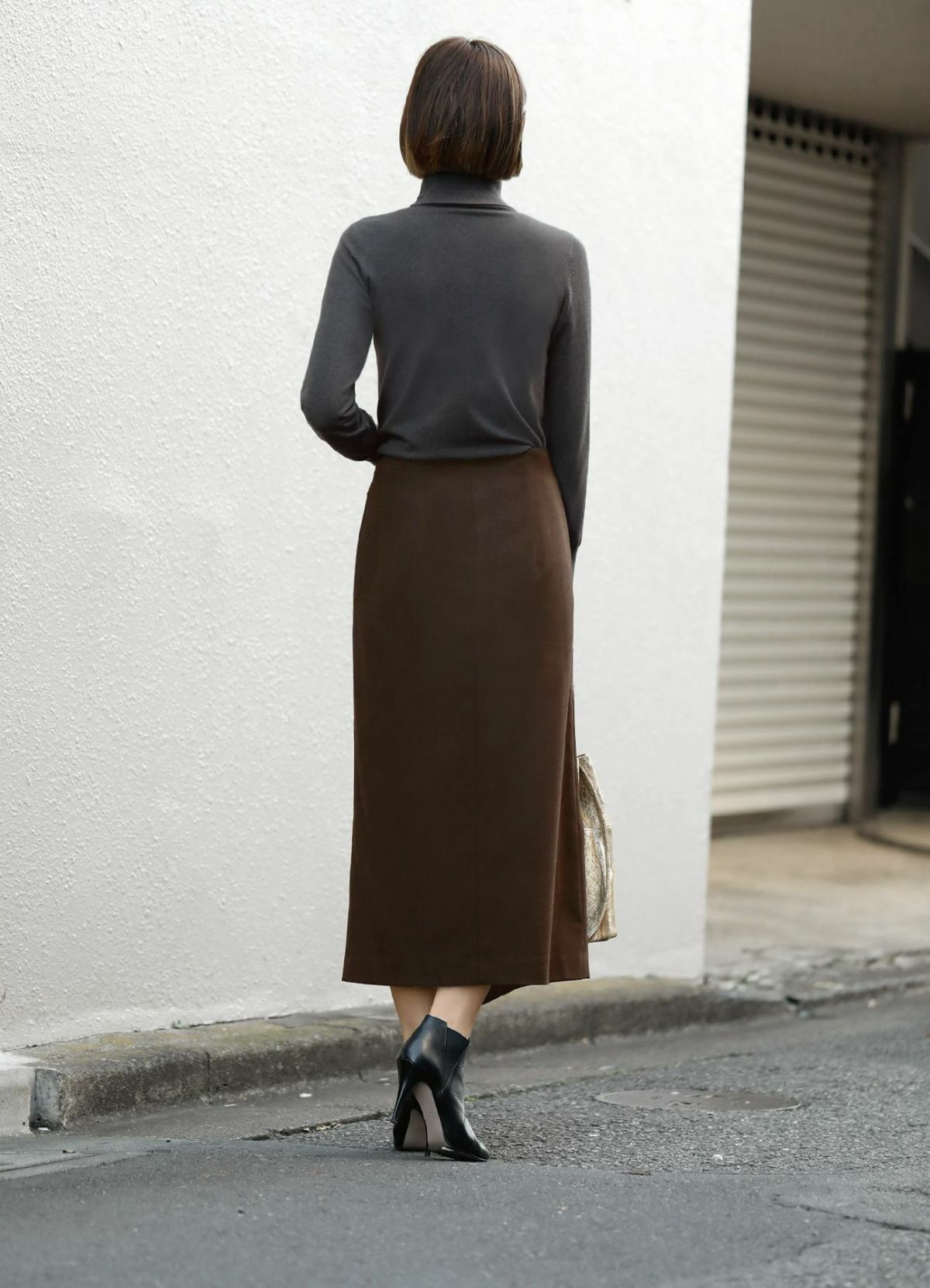 着用イメージ 167cm ブラウン 着用サイズ S