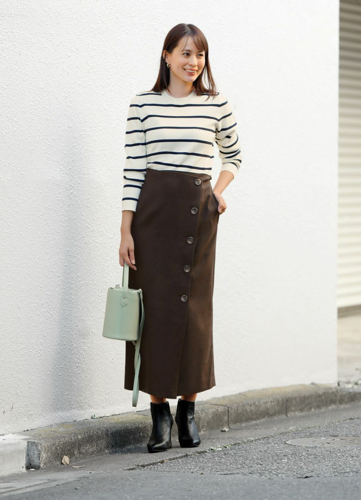 着用イメージ 157cm ブラウン 着用サイズ S