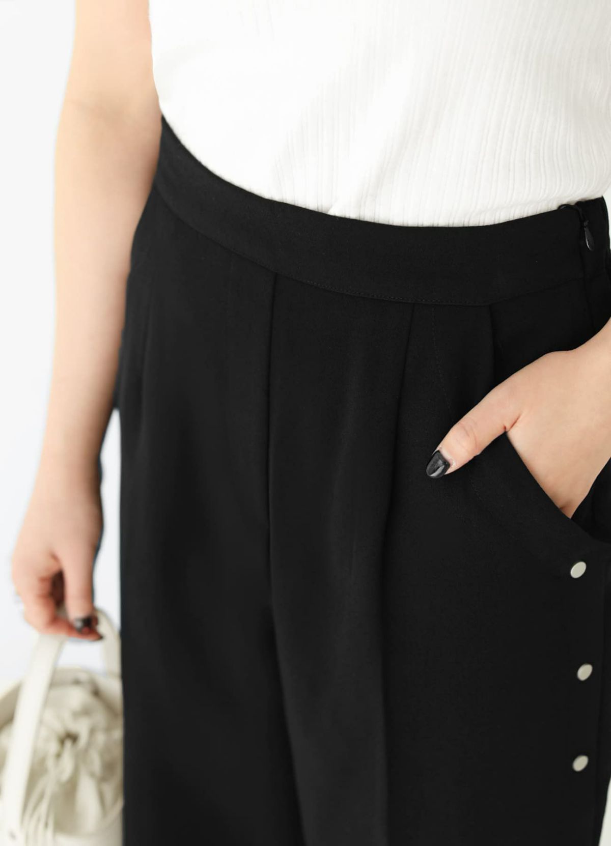 着用イメージ 155cm ブラック 着用サイズ S