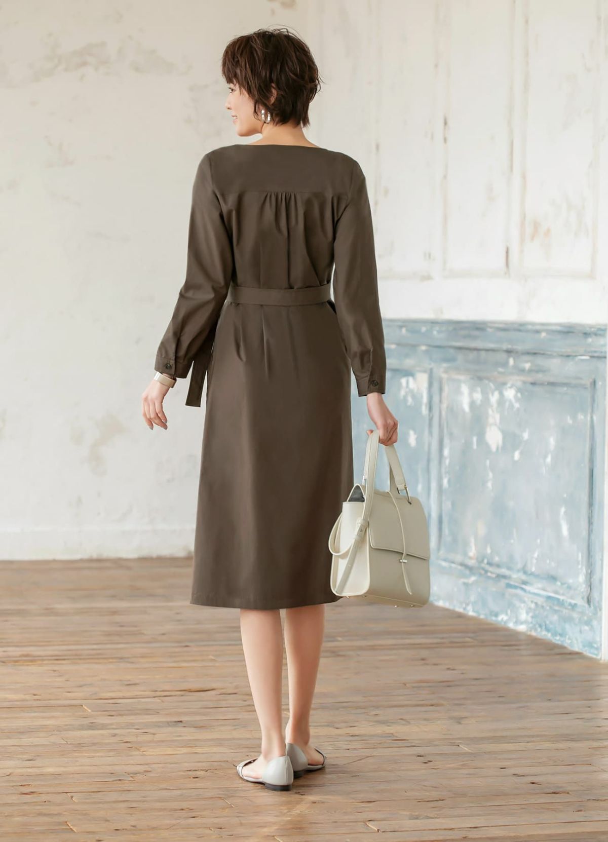着用イメージ 169cm セピア