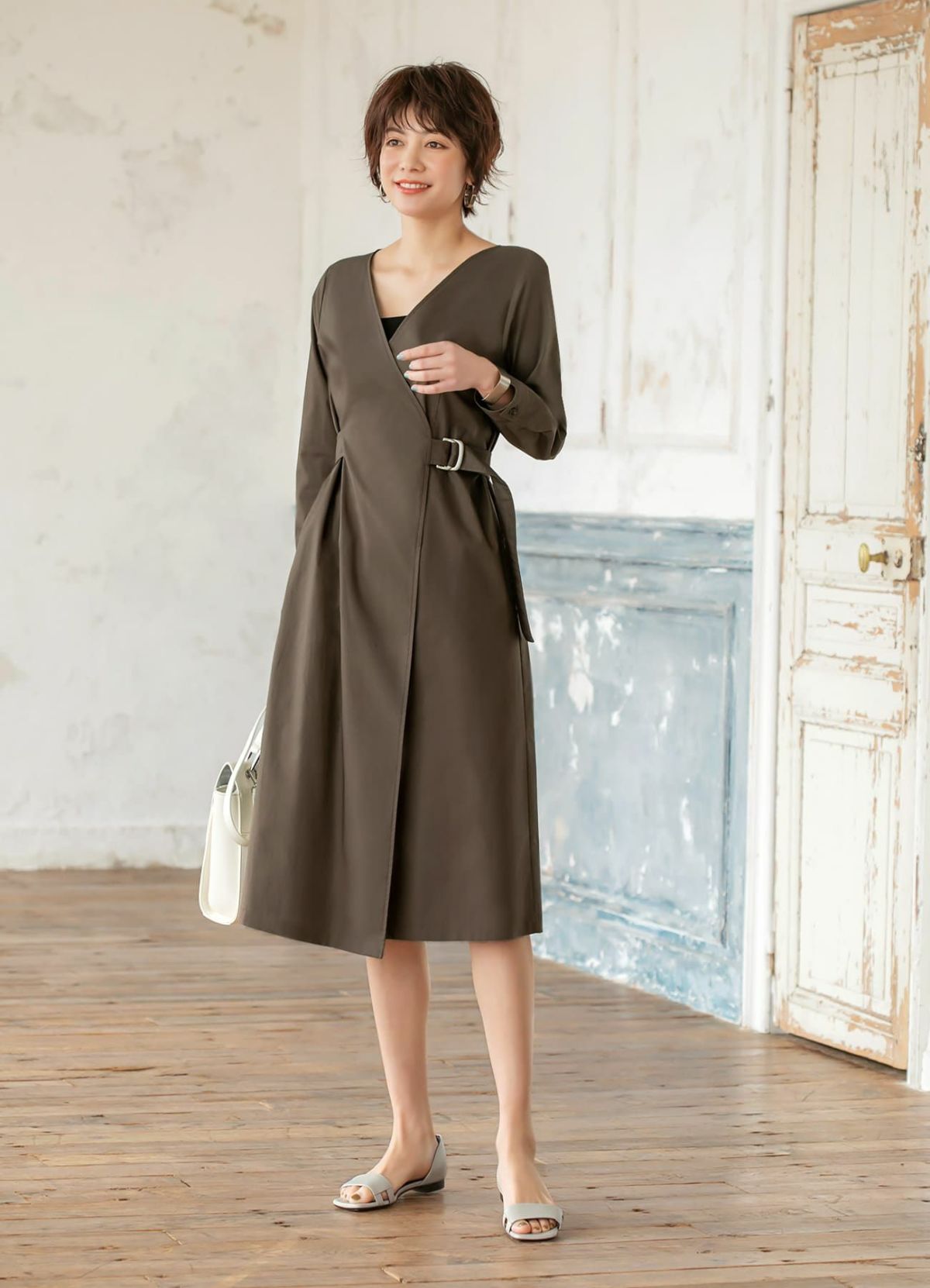 着用イメージ 169cm セピア
