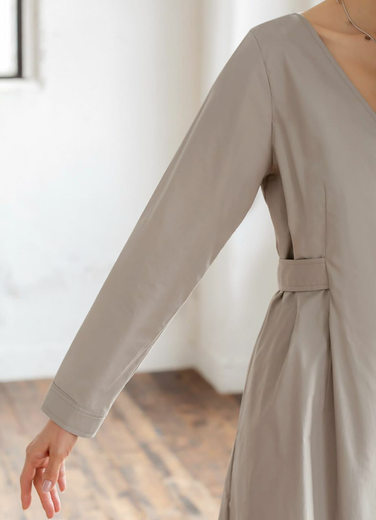 着用イメージ 169cm サンドベージュ