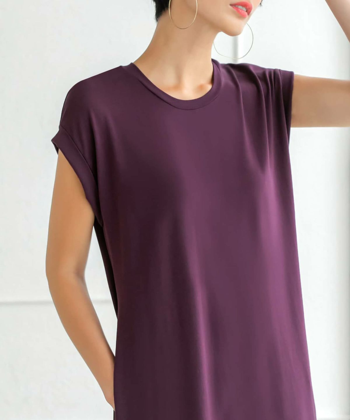 着用イメージ 157cm 着用サイズ 02 スモーキーパープル