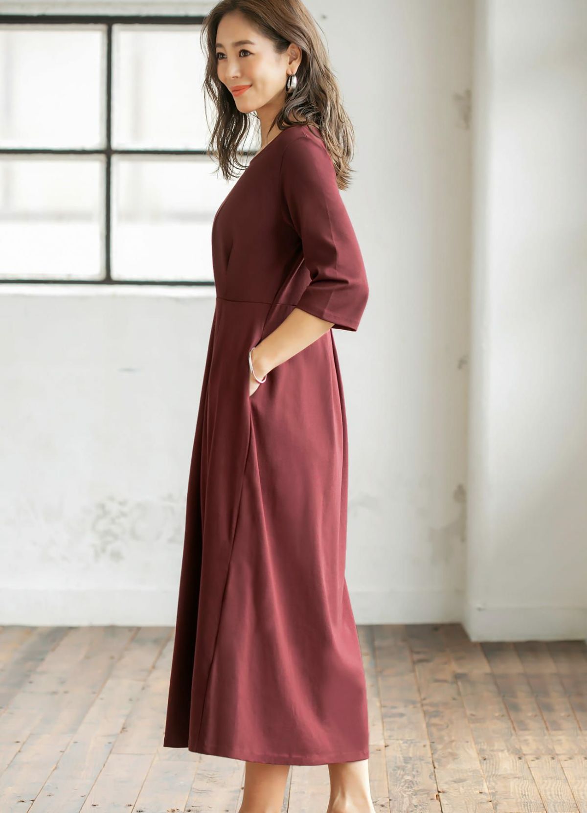 着用イメージ 166cm 着用サイズ 02 カシスブラウン