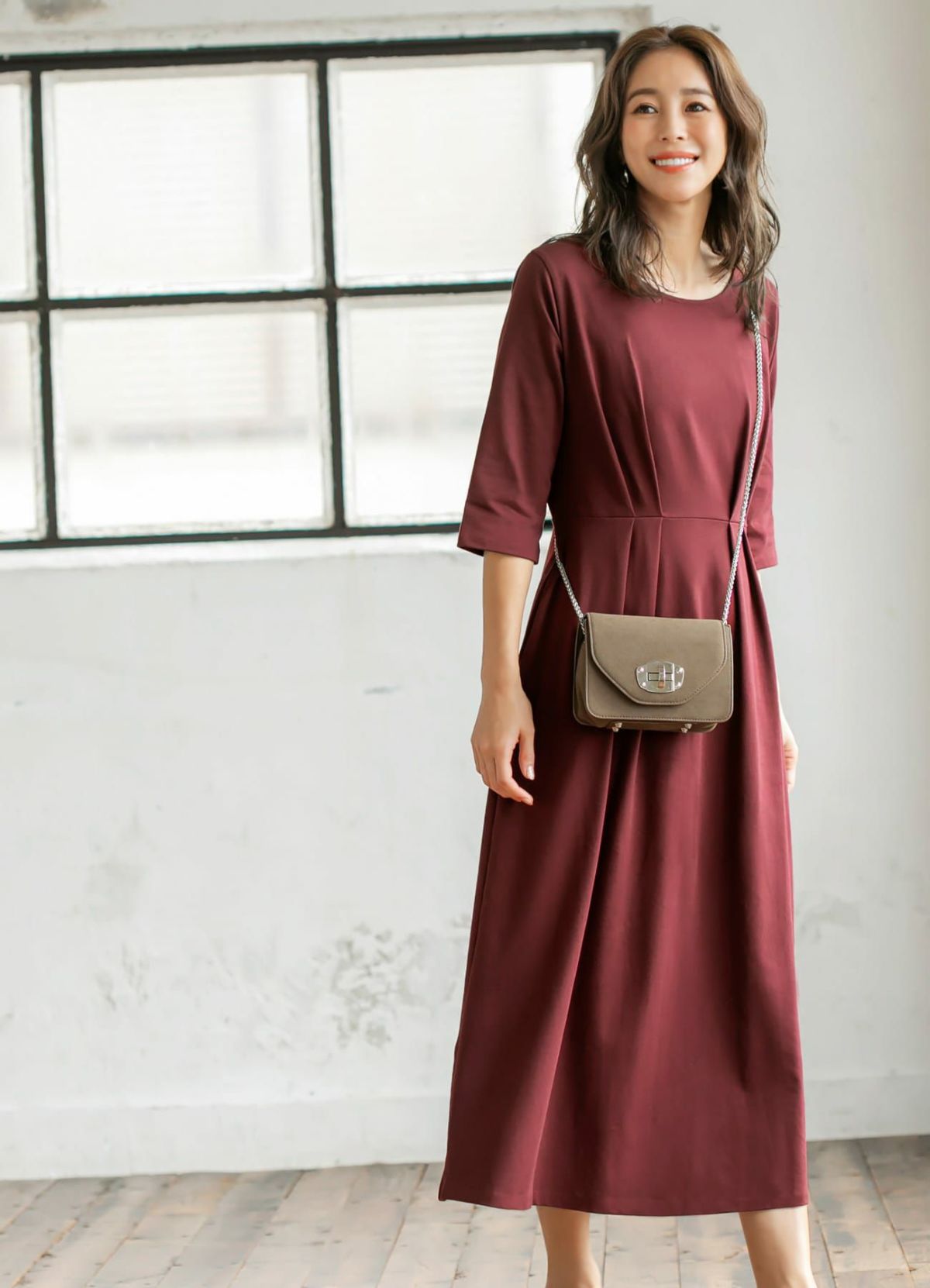 着用イメージ 166cm 着用サイズ 02 カシスブラウン