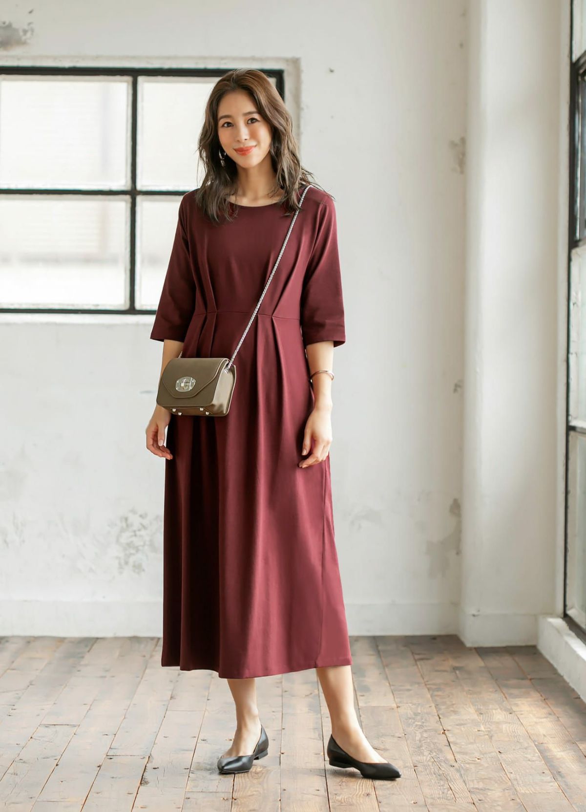 着用イメージ 166cm 着用サイズ 02 カシスブラウン