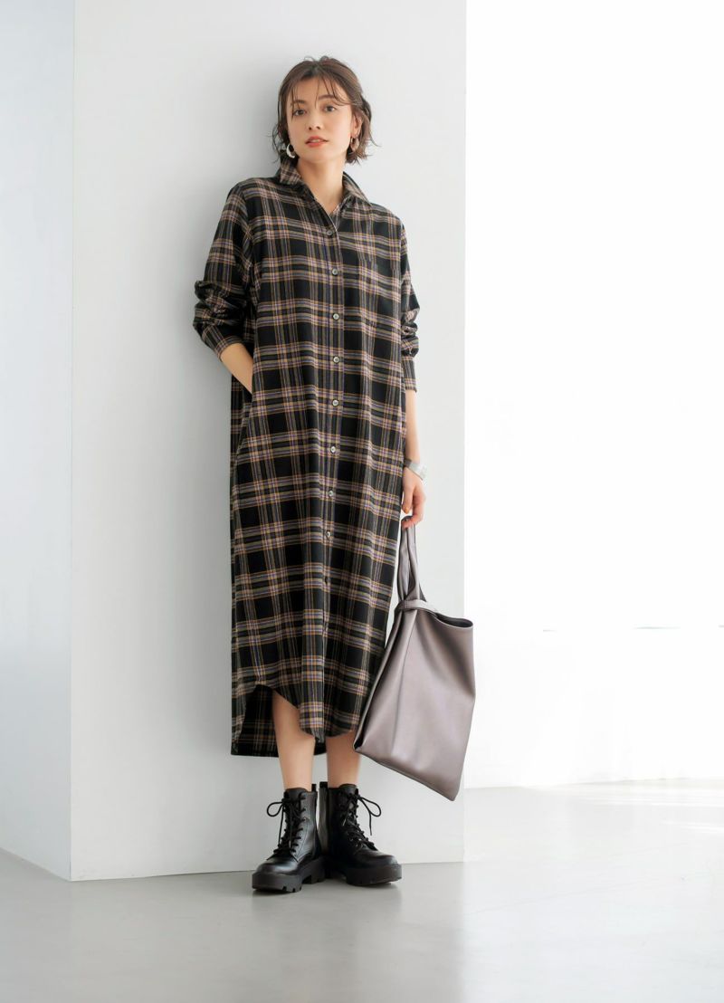 チェック柄ロングシャツワンピース 一部予約 おしゃれな大人レディースファッション通販style Deli チェック柄ロングシャツワンピース 一部予約 おしゃれな大人レディースファッション通販style Deli