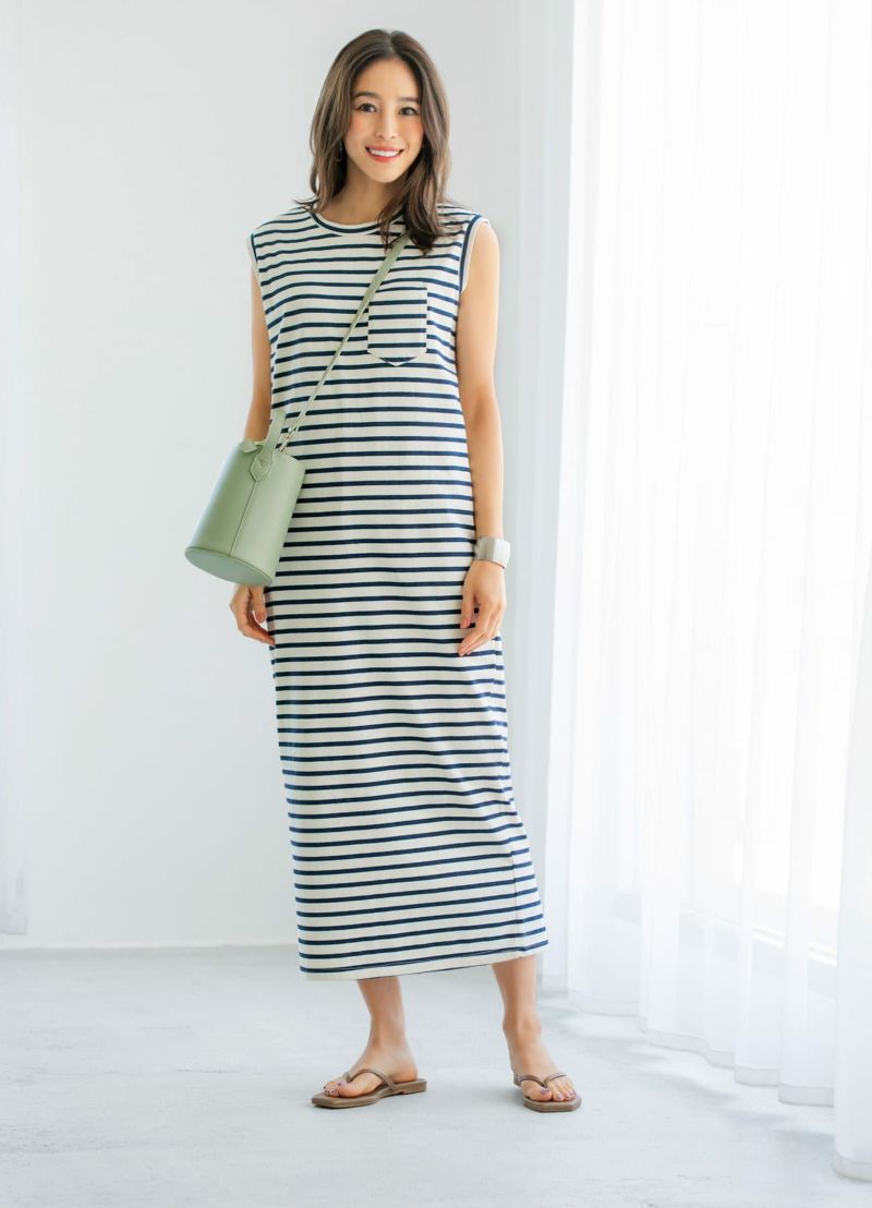 Made In Japan ボーダー柄ロングタンクワンピース おしゃれな大人レディースファッション通販style Deli Made In Japan ボーダー柄ロングタンクワンピース おしゃれな大人レディースファッション通販style Deli