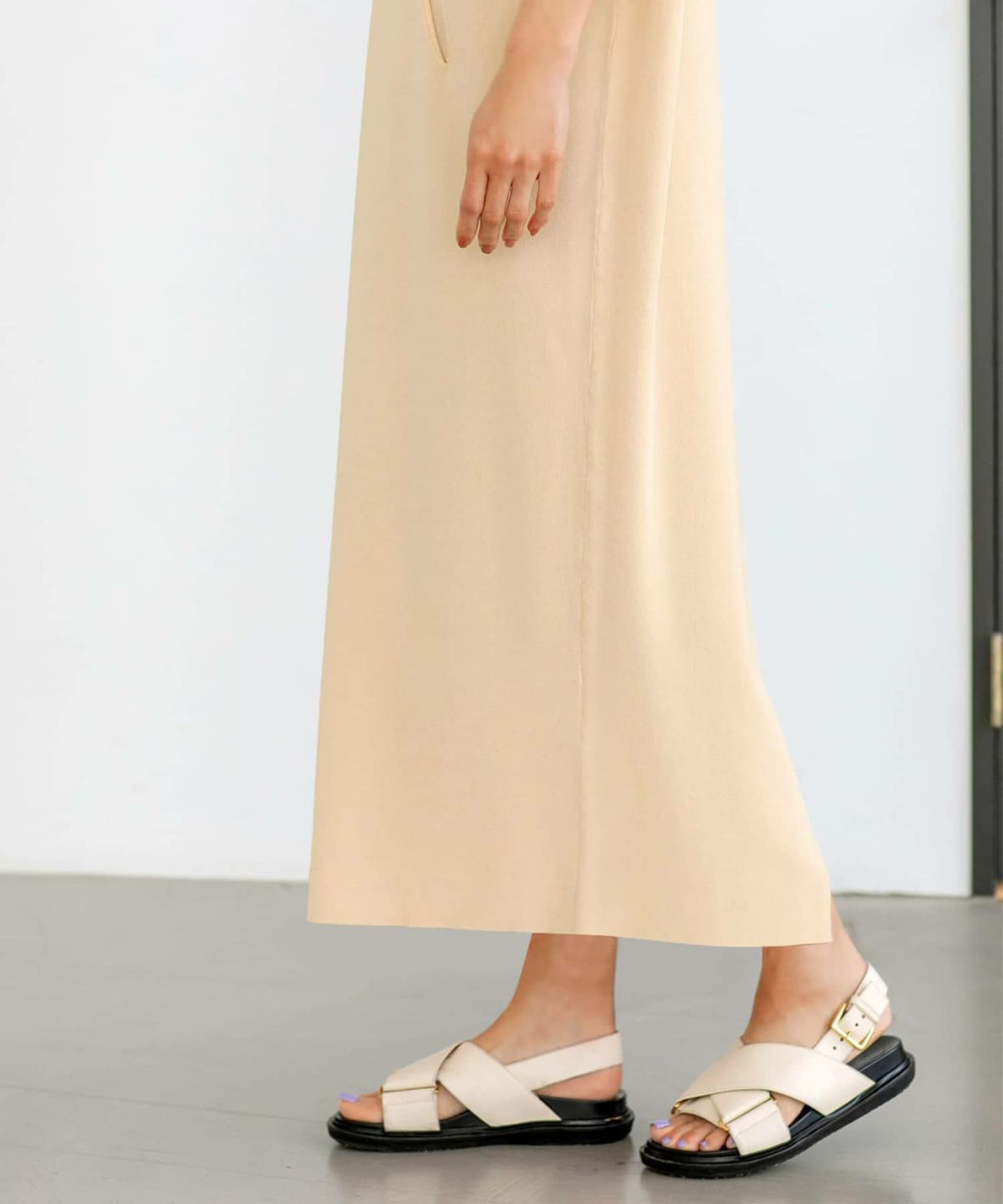 着用イメージ アプリコットベージュ