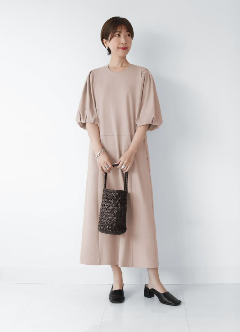 Luxe タックスリーブカットソーワンピース おしゃれな大人レディースファッション通販style Deli