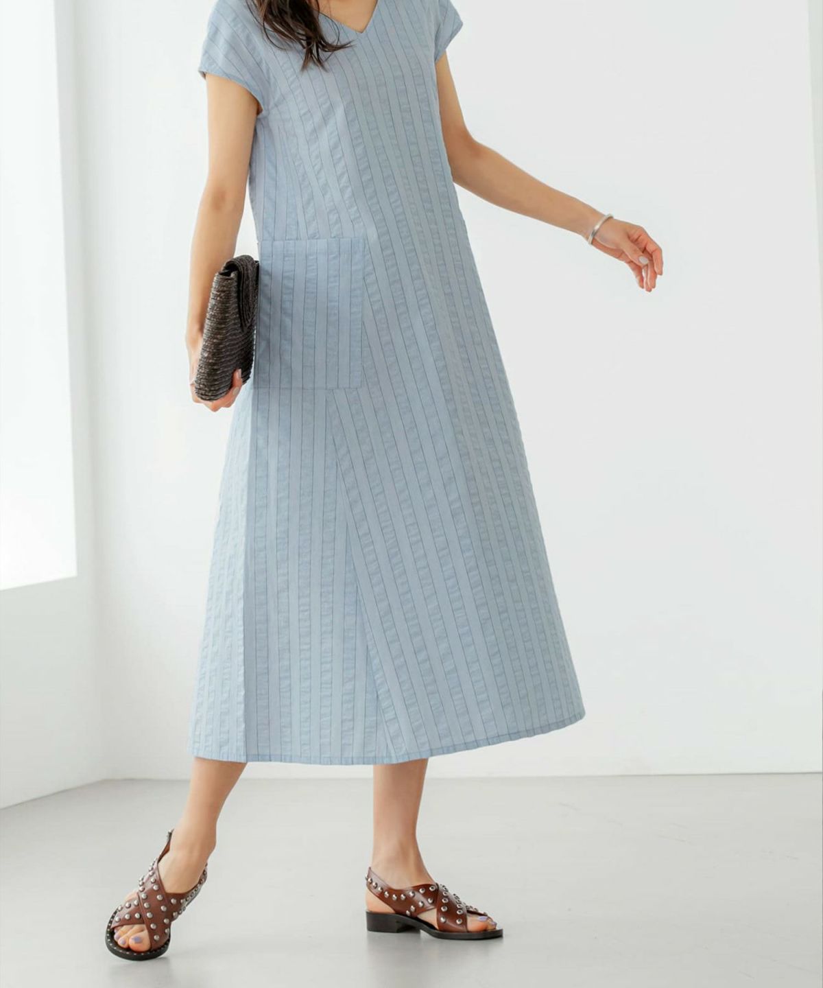 着用イメージ 166cm 02サイズ サックス