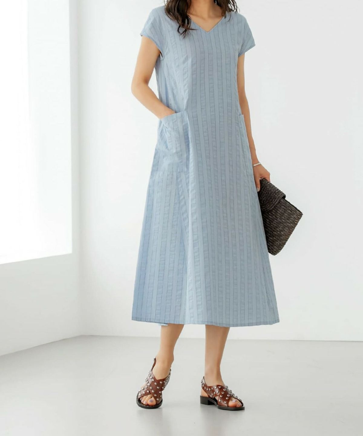 着用イメージ 166cm 02サイズ サックス