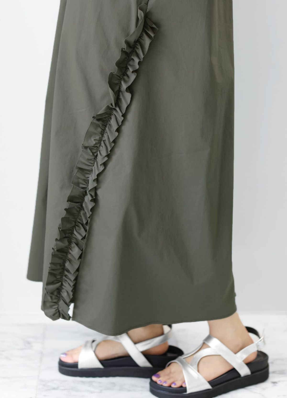 着用イメージ 157cm 着用サイズ 01 オリーブグレー