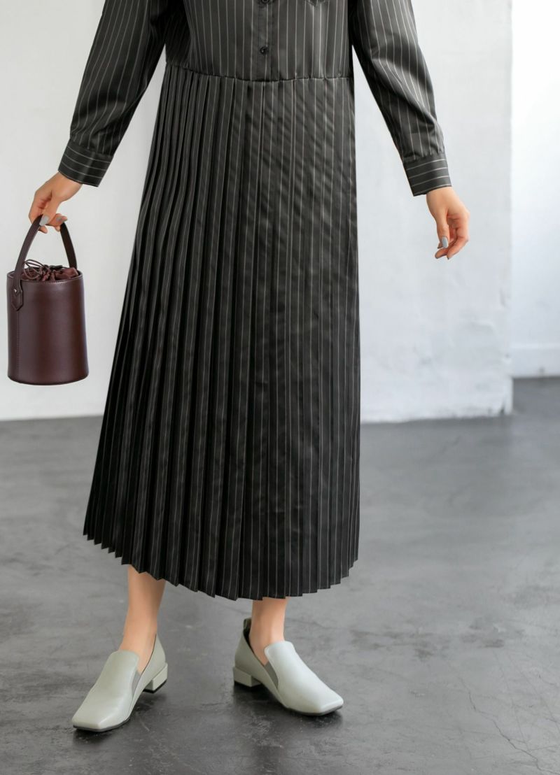 Luxe ストライプ柄プリーツスカートワンピース おしゃれな大人レディースファッション通販style Deli Luxe ストライプ柄プリーツスカートワンピース おしゃれな大人レディースファッション通販style Deli