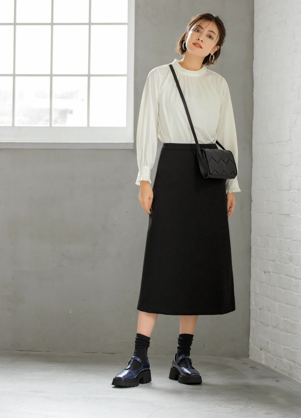 着用イメージ 170cm ネイビー