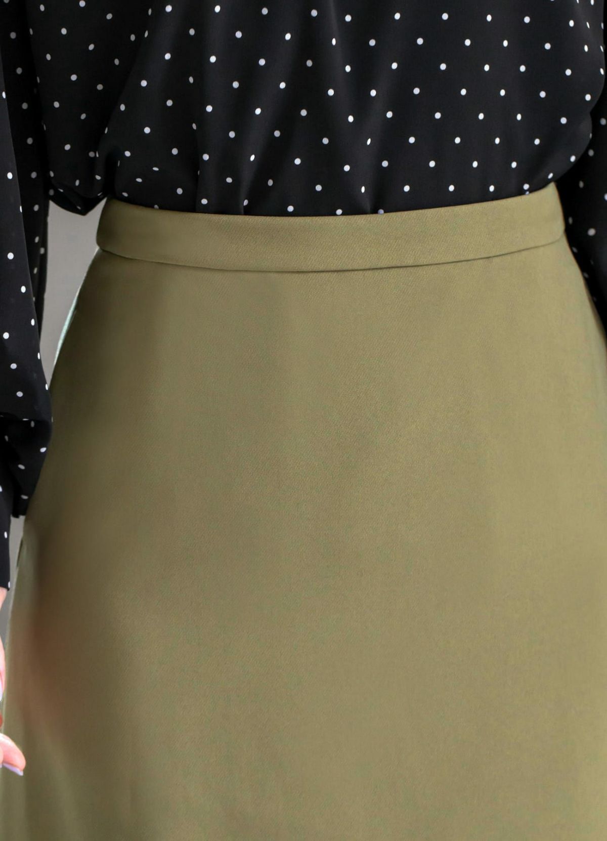 着用イメージ 166cm オリーブベージュ 着用サイズ：S