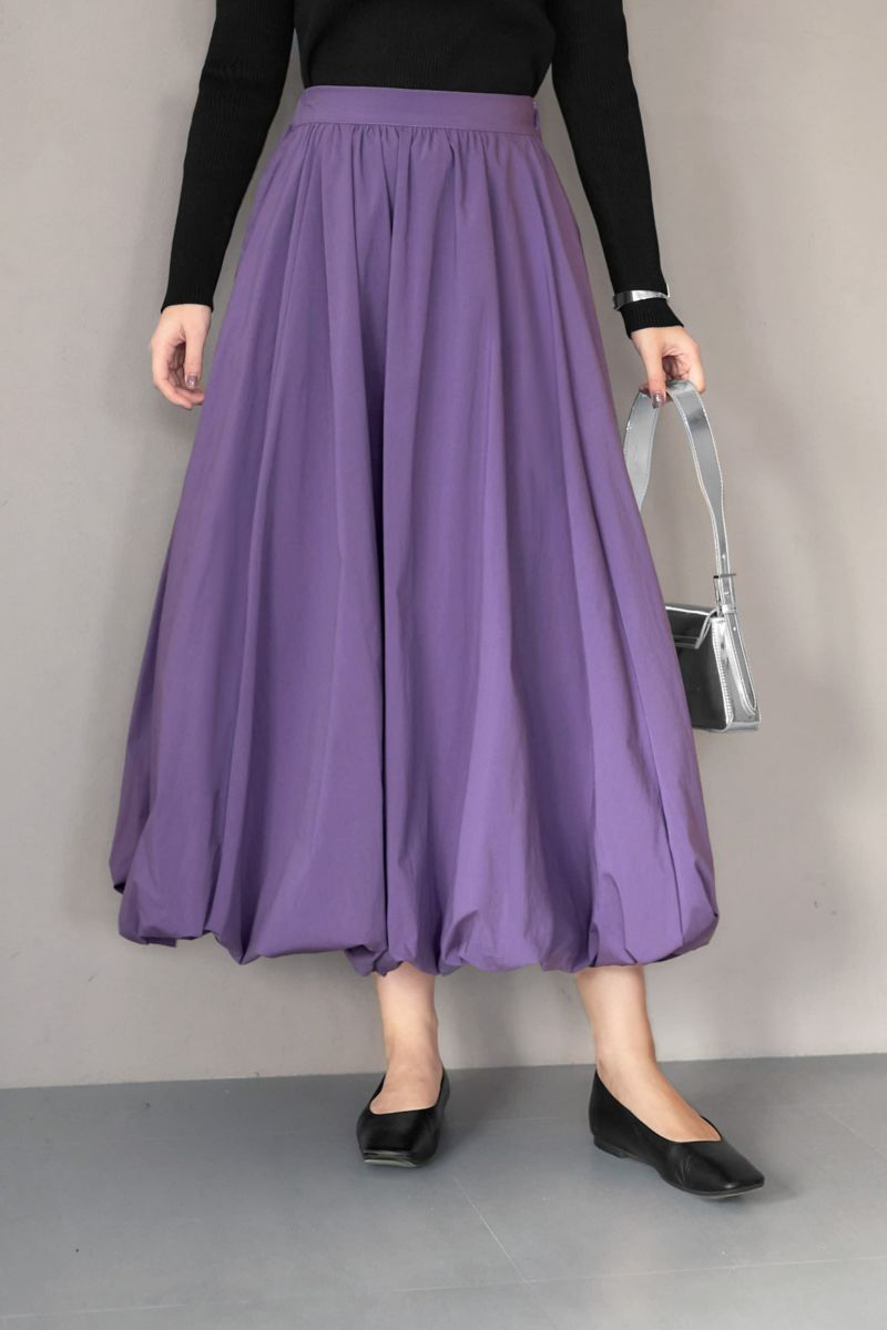 ハリ感生地のバルーンスカート おしゃれな大人レディースファッション通販style Deli