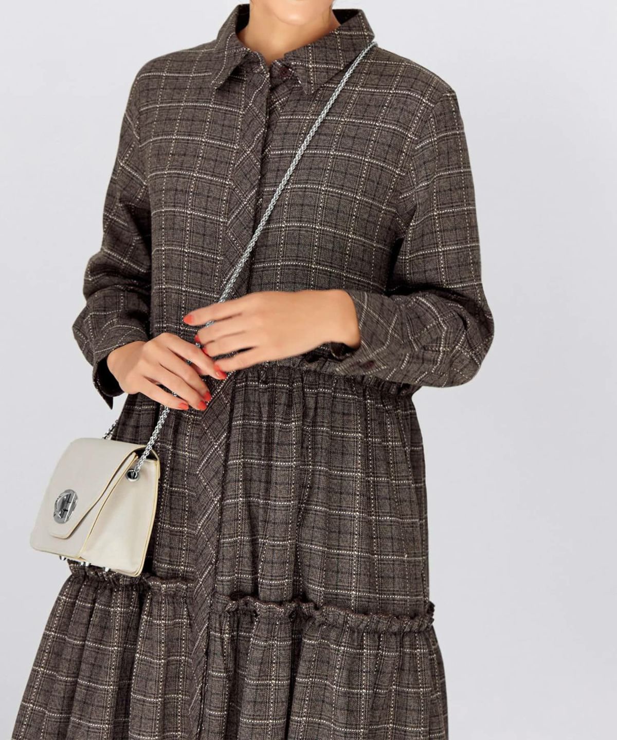 着用イメージ 166cm ブラウン 02サイズ