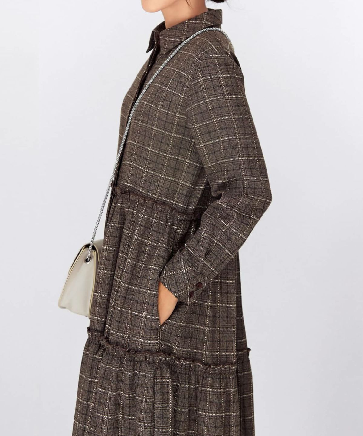 着用イメージ 166cm ブラウン 02サイズ